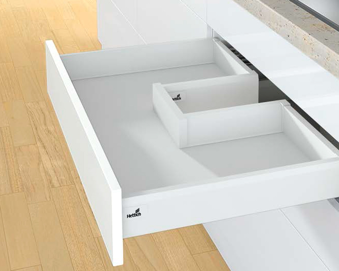 B box 2. Hettich Architech ящик 94. Внутренние ящики Hettich ARCITECH. Hettich: 9149302 комплект выдвижного ящика ARCITECH 94/500 мм белый. Ящик под мойку Хеттих.